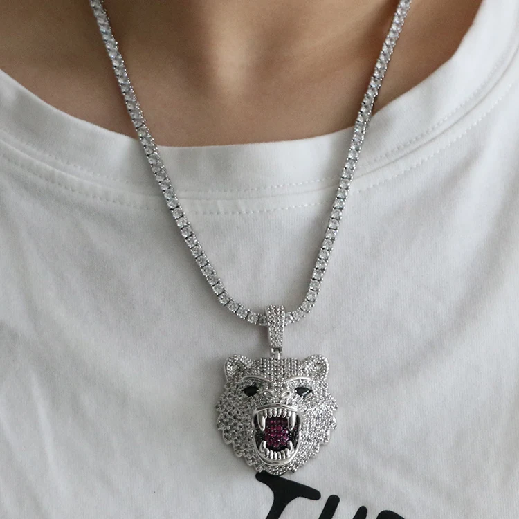 Roaring Bearヒップホップペンダント